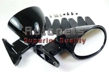 California Classic Door Wing Side Mirror HotRod/Muscle Universal Vintage Black