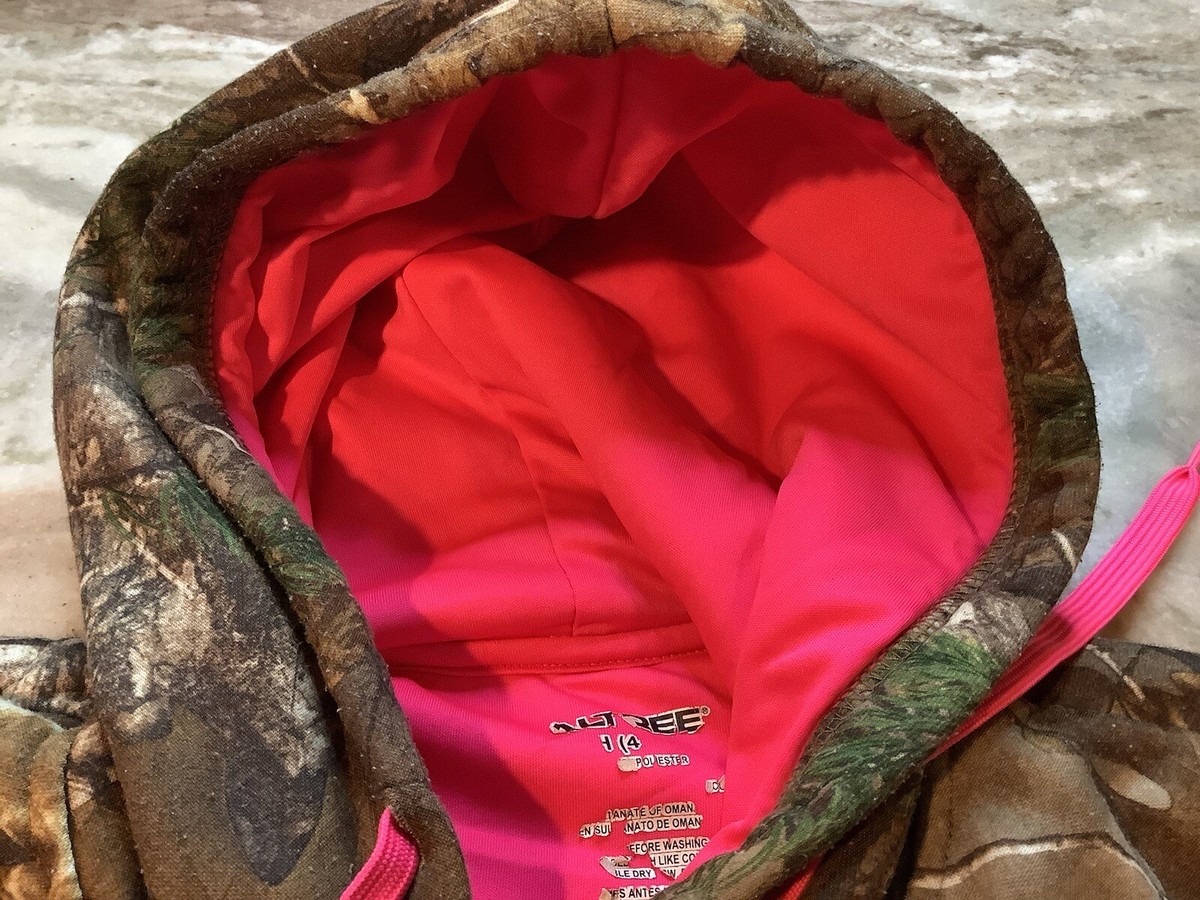 Sweat à Capuche Realtree Femme - Taille L - Noir Camouflage Rose - Neuf Avec étiquettes