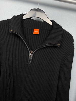 Hugo Boss Orange Vintage Mens 14 Zip Wool Knit Sweater Size XL | eBay