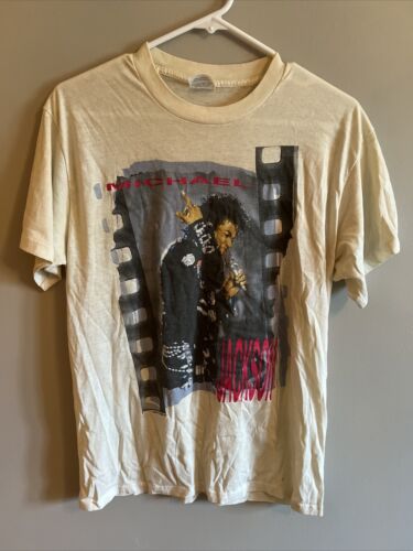 ORIGINAL “BAD Tour” 1988 Michael Jackson Vintage World Tee Shirt 80s 1980s MJ XL - Picture 1 of 8