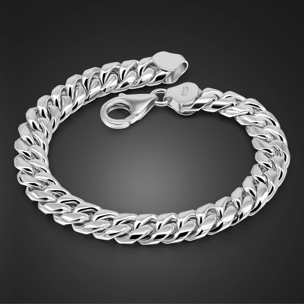 Women's sterling silver deals cuban link bracelet