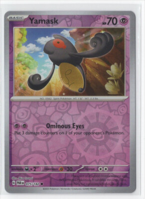 Pokemon Paradox Rift  075/182 Yamask Reverse Holo