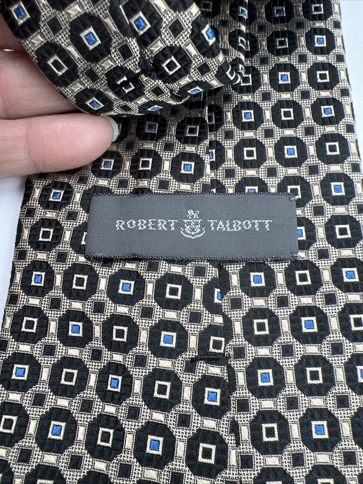 Robert Talbott Neck Tie Silk Geometric  Designer - image 7