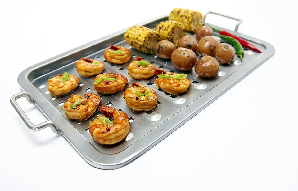 Parrilla plana Broil King acero inoxidable 16" x 11" 69720 Foto 2 de 3