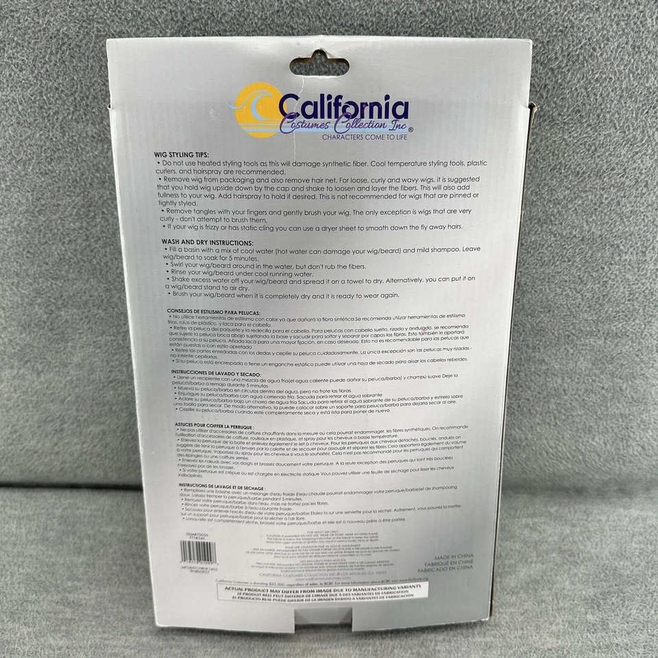 加州服装 - 成人女式红色/黑色诱惑服装假发 Z3 — 第 2/4 张图片