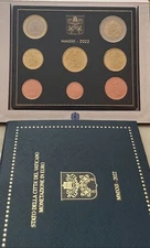 Euro coin Set BU Version Vatican 2022 Divisionale Vaticano 8 pieces