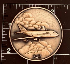 Great  BOEING 747 Medallion with Screws on Reverse. First Jumbo Jet