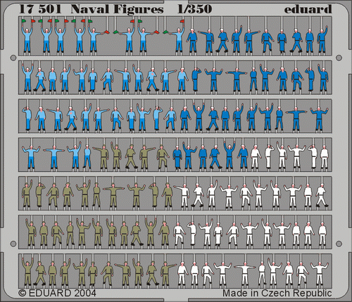 Eduard Fotoätzteile Naval Figures Marine Figuren Bausatz Kit 1:350 Art 17501 - Bild 1 von 7