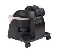 Continuum Pedicute Portable Pedicure Spa Heat  Vibrate - BLACK WOOD Cream Bowl
