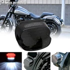 For Harley Dyna Sportster XL 883 1200 Retro Smoke LED Rear Taillight Tail Light