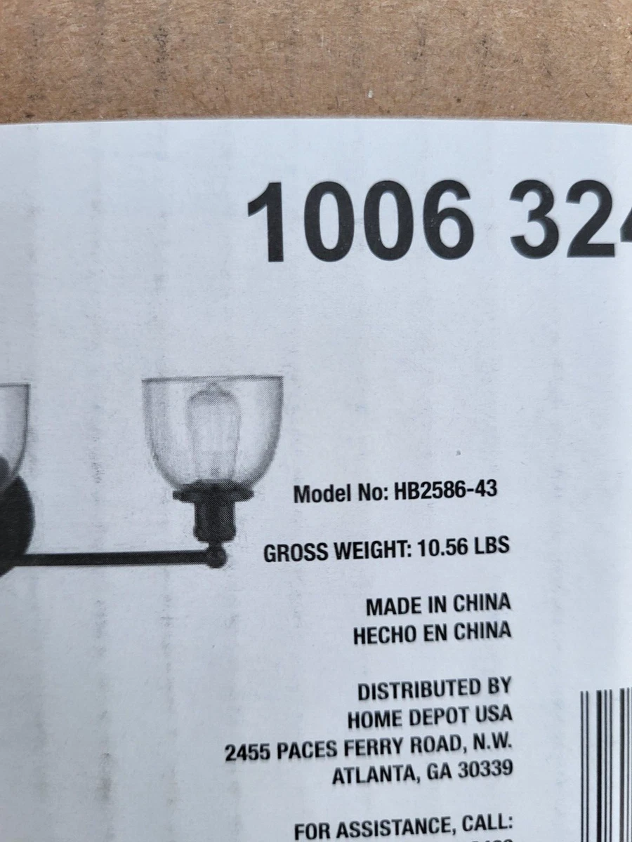 Home depot on sale evelyn vanity light