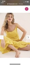NWT Free People Beach Yellow Or Gray Maxi Dress Size XS Retail $118