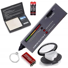 Diamond Tester Pen,Mini Jewelry Scale 200G/0.01G,Jewelry Eye Loupe 30X 60X Illum