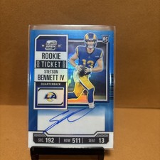 2023 Contenders Optic Stetson Bennett On Card Auto Rookie Ticket Blue /99. rookie card picture