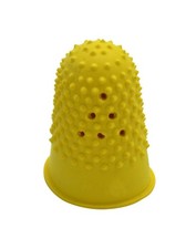 WONDAY Confezione da 12 ditali in gomma n. 2 diametro 21 mm colore: giall