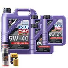 Motoröl 5W40 LIQUI MOLY Synthoil High Tech 8L+HENGST Ölfilter +Ölschlammspülung