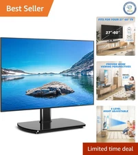 Universal Swivel TV Stand for 27-60 Inch TVs - Height Adjustable & Sturdy Option