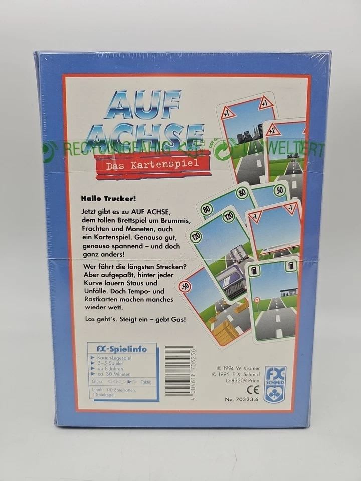 Auf Achse Das Kartenspiel FX Schmid 1995 Gesellschaftsspiel Wolfgang Kramer Neu - Bild 2 von 4