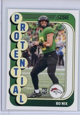2024 Panini Score Protential Rookie RC #11 BO NIX Broncos