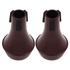  2 Pcs Trumpet Practice Mute Silencer Synthetic Straight Trombone Mutes