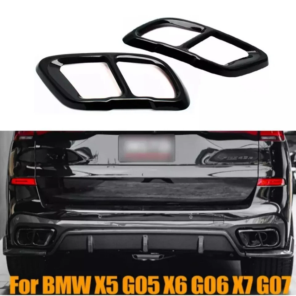 Tubo de escape deportivo doble salida M puntas cubierta embellecedor para BMW X5 G05 X6 G06 X7 Foto 2 de 4