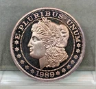 1989 VINTAGE SILVERTOWNE  1oz 999 FINE Silver Coin Rd  MORGAN Ms LIBERTY & EAGLE