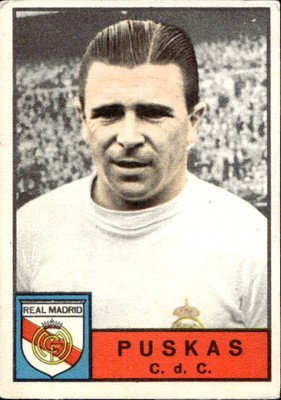 1963/64 sandwiches figurine new from sachet C. d. C. REAL MADRID PUSKAS