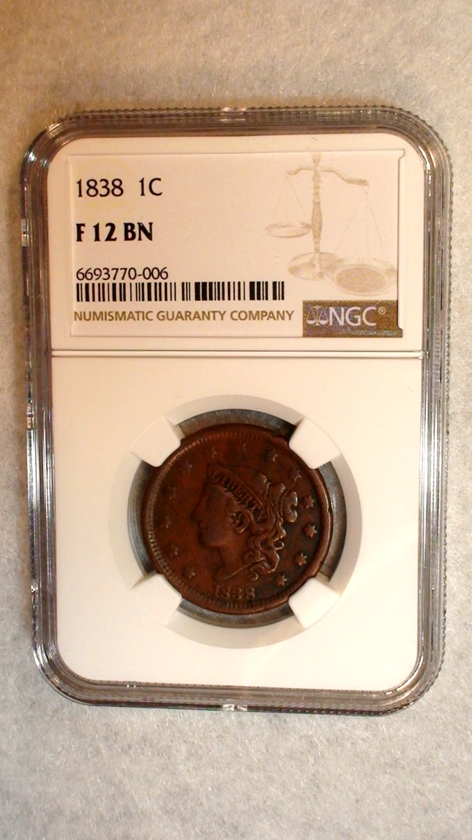 1838 Year Coronet Head US Large Cents (1816-1839) for sale | eBay