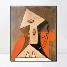 Framed Canvas Giclee Print 1929 Femme dans un fauteuil rouge by Pablo Picasso