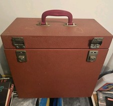 vintage record case 12" Red