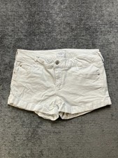 Celebrity Pink Shorts Womens 7/28 White Cotton Stretch Cuffed Hem 5-Pockets