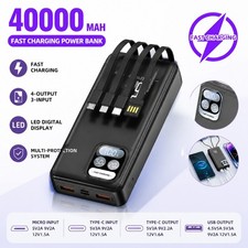 40000mAh Power Bank 66W Super Fast Charge Portable External Battery LED Display