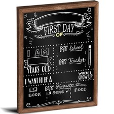 11x14 Inch Double Sided First Last Day Of School Wooden Chalkboard Sign
