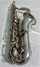 Conn Tenor Saxophone New Wonder 1 Original Silver Plate Rolled Tone Holes