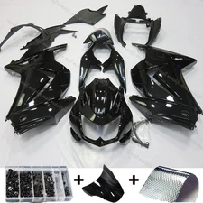 Full Fairing Kit fit for Kawasaki Ninja 250R EX250 2008-2012 Gloss Black Painted