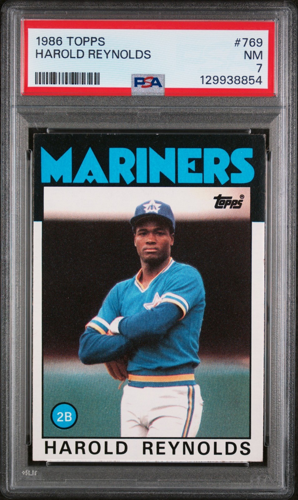 1986 TOPPS #769 HAROLD REYNOLDS PSA 7 CARD