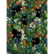 Black Cat Diamond Art Kit for Adults 5D Cute DIY Painting Craft Decor