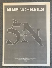 NINE INCH NAILS+SIN+1991+FULL PAGE MUSIC ADVERT