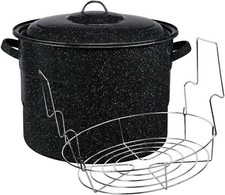 Granite Ware 21.5 Quart Water Bath Canner with Rack for Jam, Salsa and Pickles