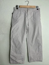 Columbia ROC Pants AL8179 Womens Size 6 Straight Leg Stone Cotton Hiking Stains