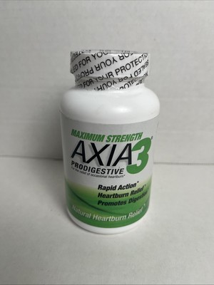 AXIA3 Maximum Strength Prodigestive Natural Heartburn Relief 90 Tablets 04/26