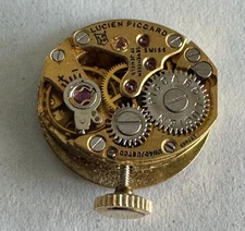 VINTAGE LADIES LUCIEN PICCARD WRISTWATCH MOVEMENT CAL. LP50 KEEPING TIME