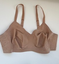 HONEYLOVE Silhouette Roses Full Coverage Comfort Wireless Bra Nude Sz 2X 42 C/D