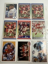 Vintage NFL Football Card Lot Joe Montana Dan Marino Bo Jackson Barry Sanders