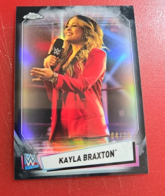 2021 WWE Topps Chrome Kayla Braxton Black Refractor #'d /10 SSP RARE