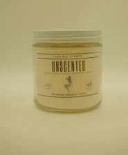 Unscented Tallow & Beeswax Candle | All Natural, Non-Toxic, Clean Burning