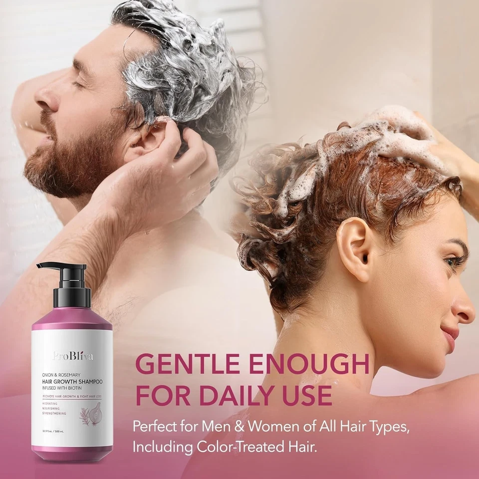 Onion Shampoo & Conditioner Set by ProBliva Hair Growth with Biotin & Rosemary - Image 3 of 4