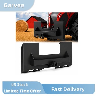 2'' Removable Trailer Hitch Receiver Equipped On This Skid Steer Attachment Plate