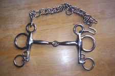 Metalab  Used  SS Jointed Pelham Snaffle Bit  4 1/2" Mouth SS Curb  4" Shanks