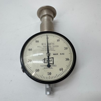 W.G. Smith TMI Paper Roll Tightness Tester Meter Gauge